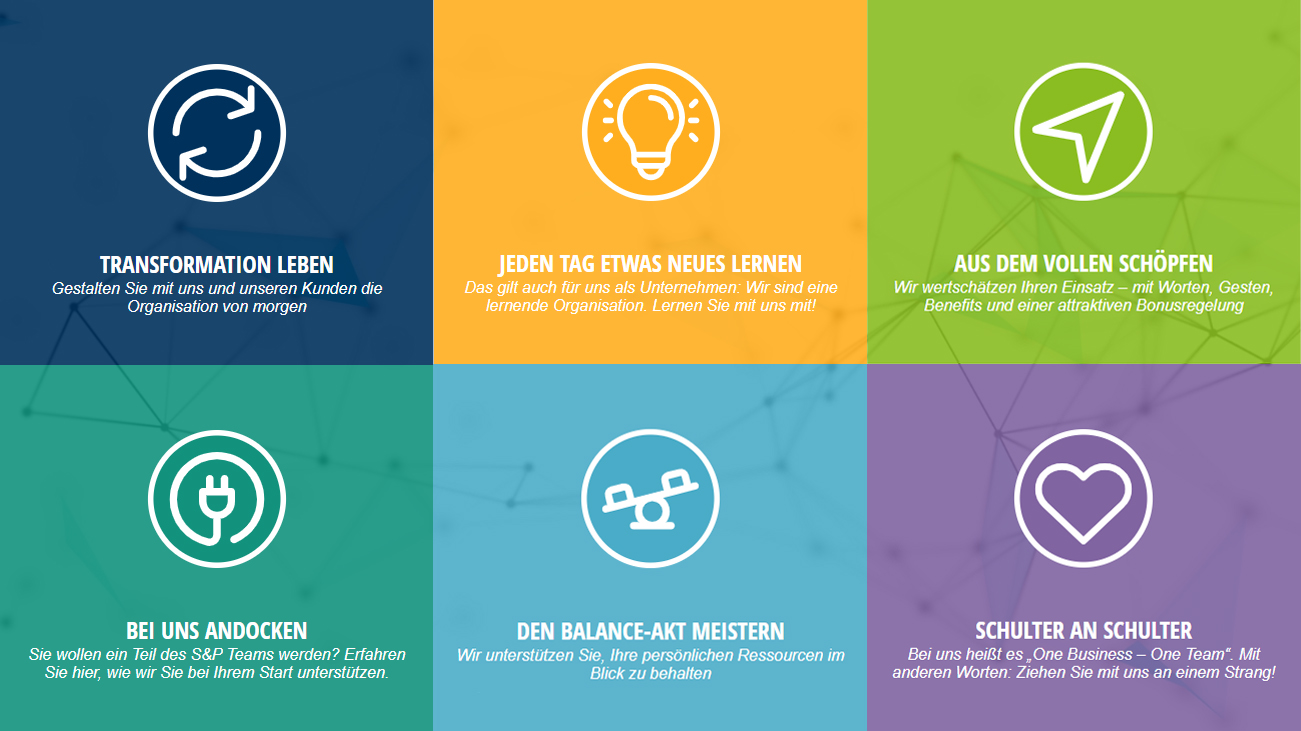 Arbeit bei S&P Consulting Arbeit bei transformis®